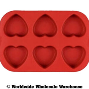 Heart Shaped Mold 6 Cavity Silicone | Bulk Wholesale Quantities