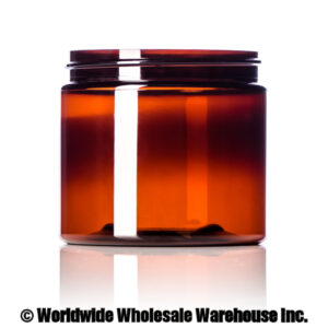 16oz Round Amber Jar 89-400 | Bulk Wholesale Quantities