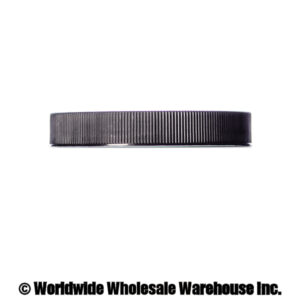 Round Black Ribbed Lid 89-400 | Bulk Wholesale Quantities